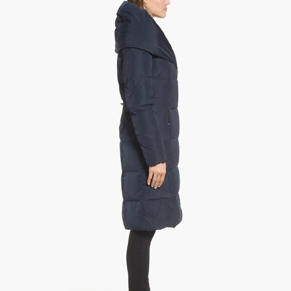 Navy Blue Down & Feather Coat Cole Haan - Picture 6 of 6